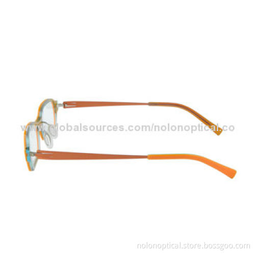 Children's Orange Computer Eyeglasses with Layer Acetate